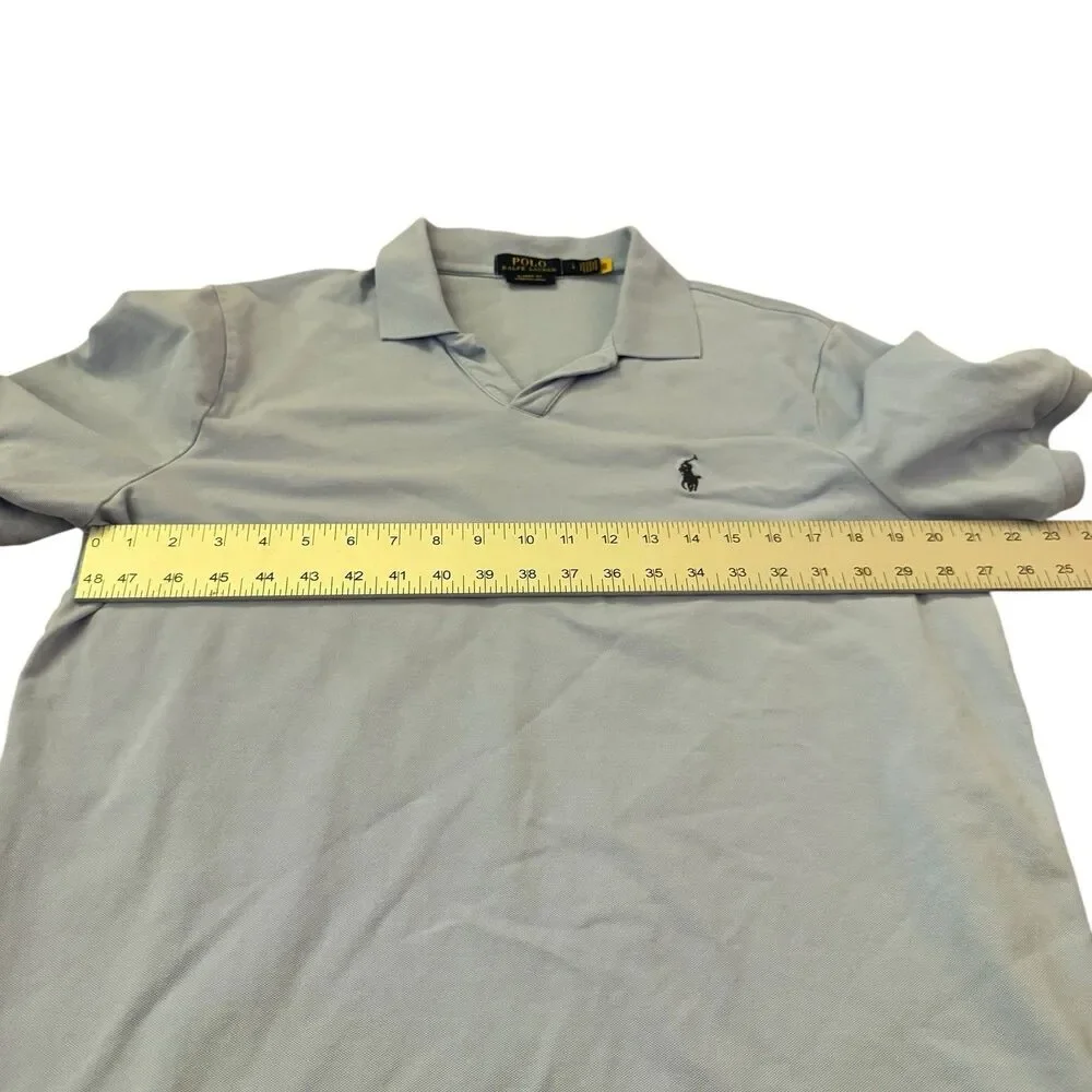 Ralph Lauren Shirt Men's Large Regular‎ Fit Polo Navy Pima Soft Touch
